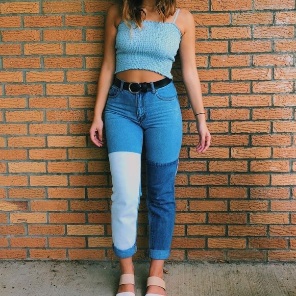 Brandy Melville Two Toned jeans - Picture 5 of 5